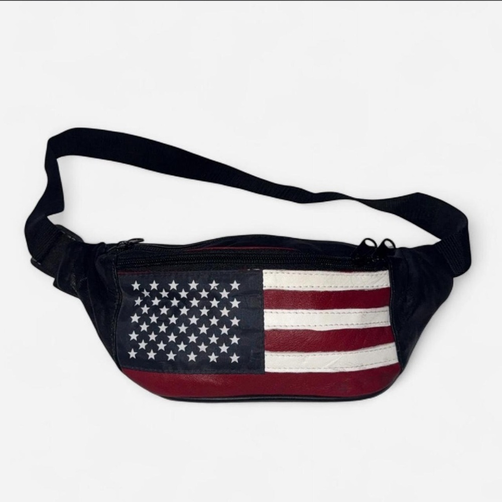 90s American Flag Fanny Pack / Waist Bag